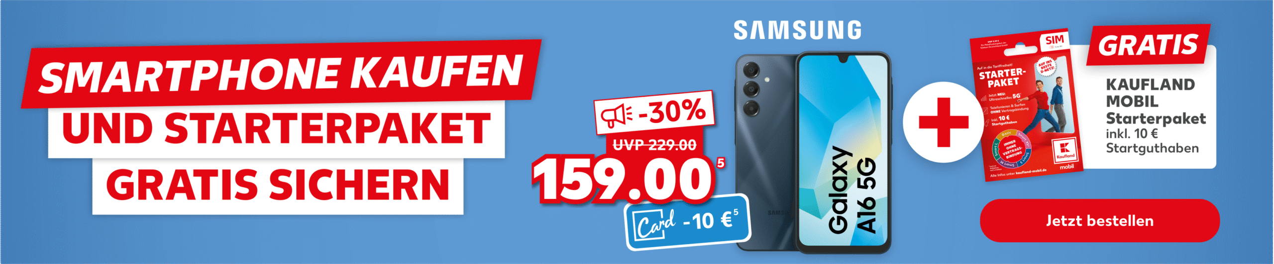 Hardware-Deal im August. Samsung Galaxy A16 5G für nur 159€